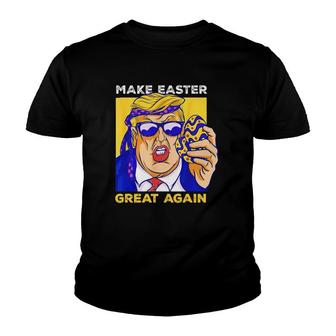 Make Easter Great Again Trump Easter Egg Usa Youth T-shirt - Thegiftio UK