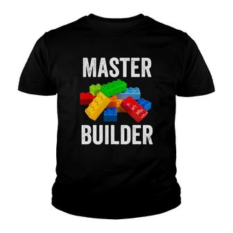 Master Builder Funny Building Blocks Gifts Men Women Youth T-shirt | Mazezy