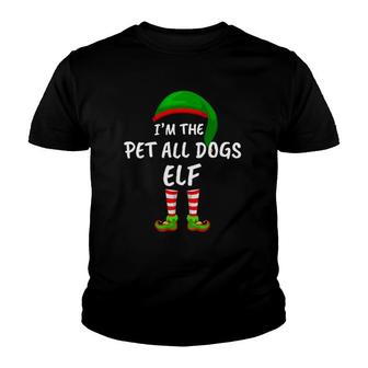 Matching Family Funny Im The Pet All Dogs Elf Christmas Youth T-shirt | Mazezy
