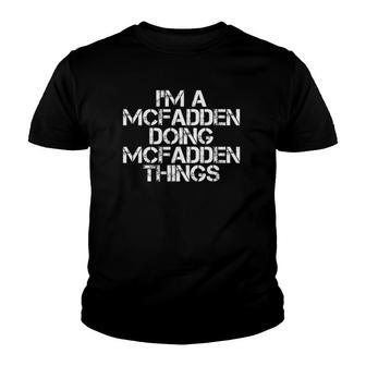 Mcfadden Funny Surname Family Tree Birthday Reunion Gift Youth T-shirt - Seseable