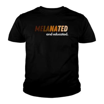Melanated And Educated Black Pride Youth T-shirt - Thegiftio UK