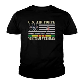 Men US Air Force Vietnam Veteran Usaf Veterans Day Flag Youth T-shirt | Mazezy
