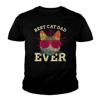 Mens Best Cat Dad Ever - Cat Dad Youth T-shirt - Seseable