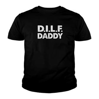 Mens Dilf Daddy Hot Sexy Dad Fathers Day Gift Premium Youth T-shirt - Monsterry