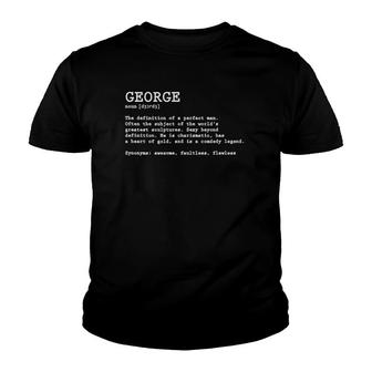 Mens George Name Definition Funny Youth T-shirt - Thegiftio UK
