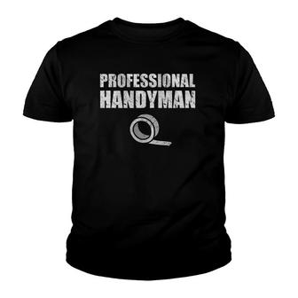 Mens Professional Handyman With Duck Tape - Funny Youth T-shirt - Thegiftio UK