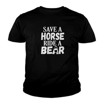 Mens Save A Horse Ride A Bear Gay Identity Lgbtq Culture Youth T-shirt - Monsterry CA