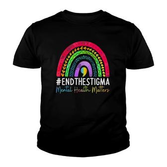 Mental-Health Matters End The Stigma Rainbow Boho Youth T-shirt - Thegiftio UK