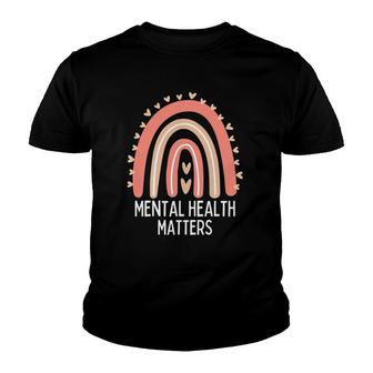 Mental Health Matters Mental Health Awareness Rainbow Youth T-shirt - Thegiftio UK