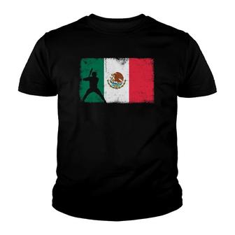 Mexico Baseball Mexican Flag México Heritage Hispanic Latino Youth T-shirt - Thegiftio UK