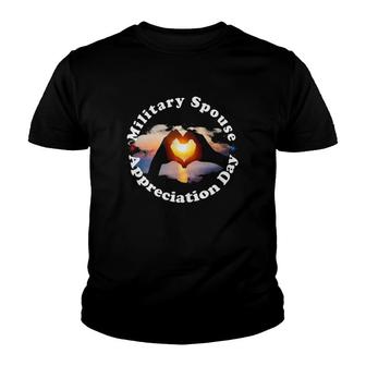 Military Spouse Appreciation Day Support Honor And Respect Youth T-shirt - Thegiftio UK