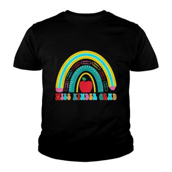 Miss Kinder Grad Rainbow Pencil Kindergarten Graduation Youth T-shirt - Thegiftio UK