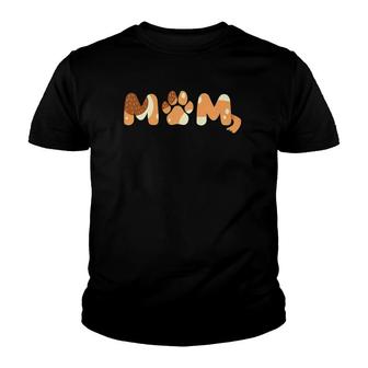 Mom Dog Mom Dog Lover Gift For Women Raglan Baseball Tee Youth T-shirt - Thegiftio UK