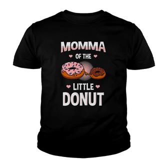 Momma Of The Little Donut Gender Reveal Announcement Youth T-shirt - Thegiftio UK