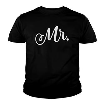 Mr Groom Wedding Matching Couple Anniversary Bridal Gift Youth T-shirt | Mazezy