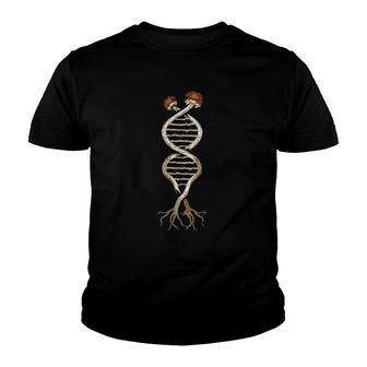 Mushrooms Mushroom Collector Gift Dna Graphic Youth T-shirt - Thegiftio UK