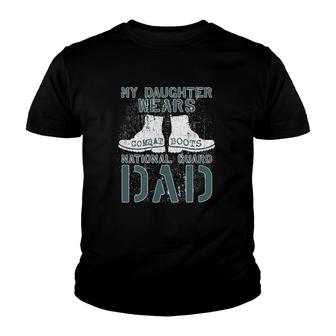 My Daughter Wears Combat Boots National Guard Dad Youth T-shirt | Mazezy AU