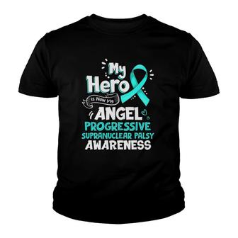 My Hero Is My Angel Progressive Supranuclear Palsy Awareness Youth T-shirt - Thegiftio UK