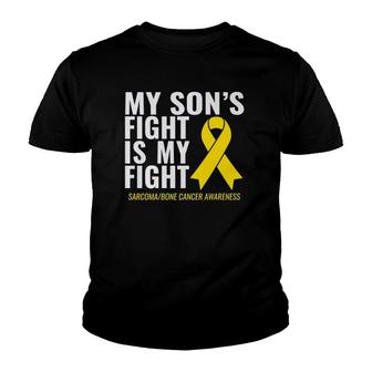 My Sons Fight Is My Fight Sarcoma Bone Cancer Youth T-shirt - Thegiftio UK
