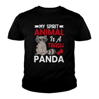 My Spirit Animal Is A Trash Panda - Funny Raccoon Lover Youth T-shirt | Mazezy