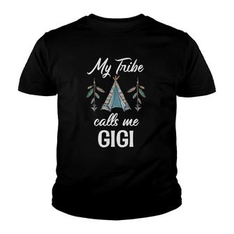 My Tribe Calls Me Gigi Cute Trendy Grandmother Boho Native Youth T-shirt - Thegiftio UK