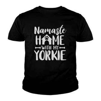 Namaste Home Yorkie - Yorkie Gift For Yorkie Lover Youth T-shirt - Thegiftio UK