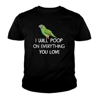 Nanday Conure Poop On Everything Conure Youth T-shirt - Thegiftio UK