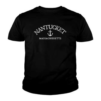 Nantucket Massachusetts Sea Town Tee Youth T-shirt - Thegiftio UK