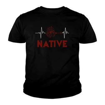 Native Heartbeat Native American Day Support Graphic Youth T-shirt - Thegiftio UK