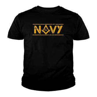 Navy Mason By Kuyang Freemason Youth T-shirt - Thegiftio UK