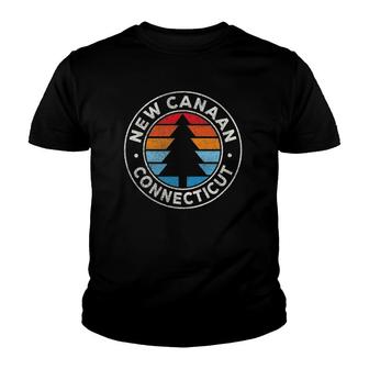 New Canaan Connecticut Ct Vintage Graphic Retro 70S Youth T-shirt | Mazezy
