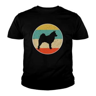 Norwegian Elkhound Dog Vintage Retro Youth T-shirt - Thegiftio UK