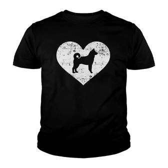 Norwegian Elkhound Heart Youth T-shirt - Thegiftio UK
