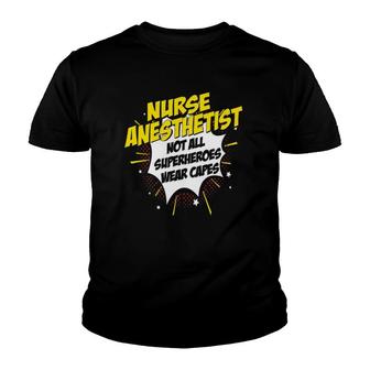 Nurse Anesthetist Superhero Funny Comic Tee Gift Idea Youth T-shirt | Mazezy