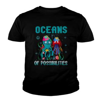 Oceans Of Possibilities Sea Animal Summer Reading 2022 Youth T-shirt - Thegiftio UK