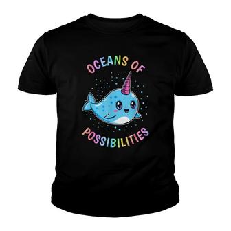Oceans Of Possibilities Summer Reading 2022 Librarian Whales Youth T-shirt - Thegiftio UK