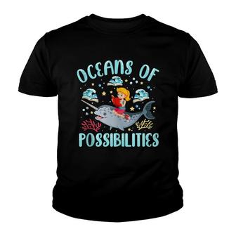 Oceans Of Possibilities Summer Reading 2022 Librarian Youth T-shirt - Thegiftio UK