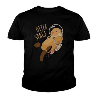 Otter Space Astronautics Cute Sea Otter Image Youth T-shirt | Mazezy