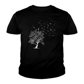 Outdoor Forest Nature Wildlife Flock Of Birds Tree Forest Youth T-shirt - Thegiftio UK