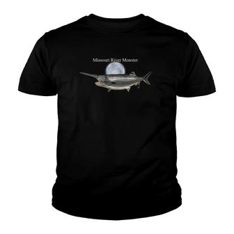 Paddlefish Missouri River Monster Fishing Youth T-shirt - Thegiftio UK