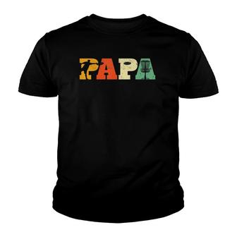 Papa Disc Golf Lover Frisbee Golfing Dad Father Sports Gifts Youth T-shirt - Seseable