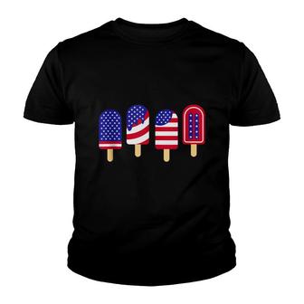 Patriotic Ice Cream 4Th Of July Usa Funny Memorial Day Youth T-shirt - Seseable