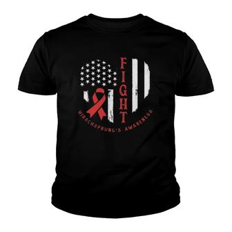 Patriotic Us Flag American Hirschsprungs Disease Awareness Youth T-shirt - Thegiftio UK