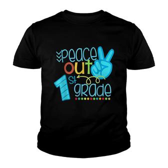 Peace Out 1St Grade Funny End Of School Year V2 Youth T-shirt - Thegiftio UK