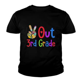 Peace Out 3Rd Grade Last Day Of School Third Grade Grad Youth T-shirt - Seseable