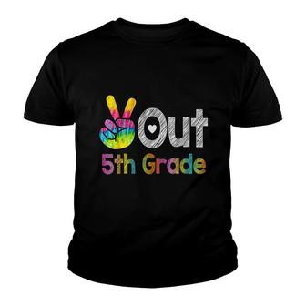 Peace Out 5Th Grade Tie Dye Graduation Class Of 2022 Youth T-shirt - Seseable