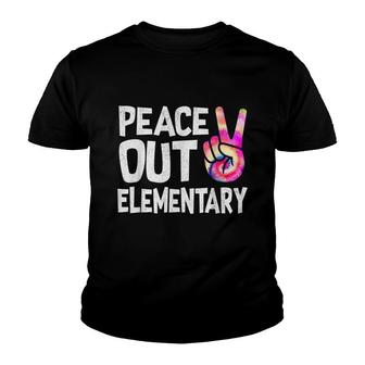 Peace Out Elementary - Last Day Of School Elementary Grad Youth T-shirt - Thegiftio UK