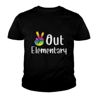 Peace Out Elementary Tie Dye Graduation Class Of 2022 Youth T-shirt - Thegiftio