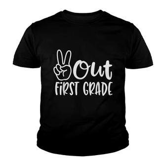 Peace Out First Grade - Last Day Of School 1St Grade Youth T-shirt - Seseable
