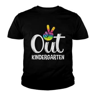 Peace Out Kindergarten Tie Dye Graduation Class Of 2022 V5 Youth T-shirt - Thegiftio UK